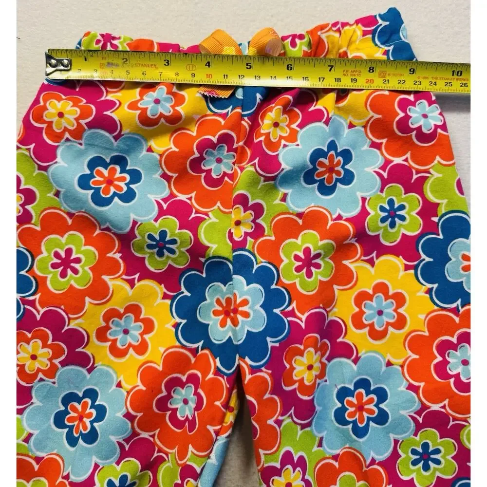 Handmade Vibrant, Flowers, Kids Pants Size 3/4‎